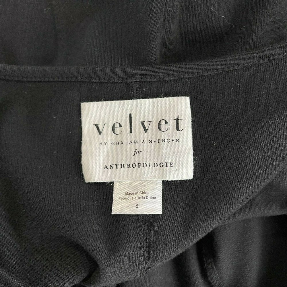 Anthropologie Velvet V-Neck Balloon Sleeve Dress - Picture 6 of 12
